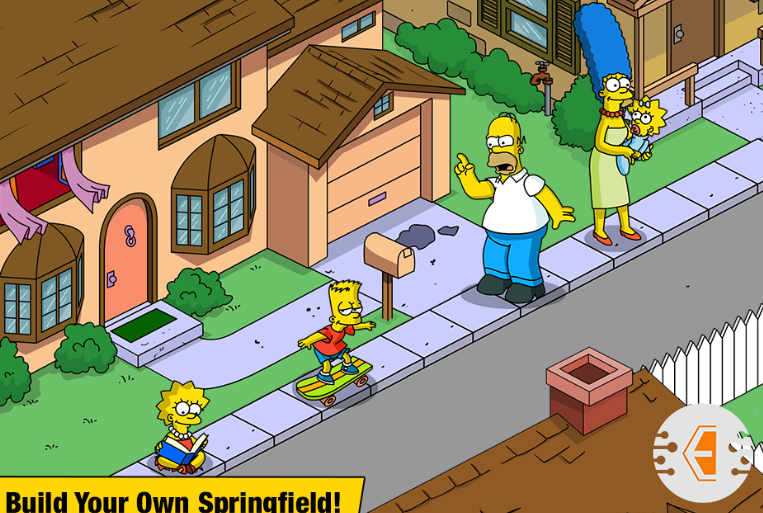  لعبة بناء البيوت The Simpsons: Tapped Out: بناء البيوت الأصلية والمدن مجانا للاندرويد والايفون 