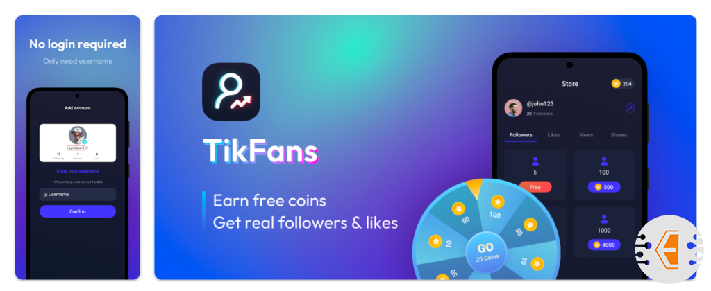 برنامج زيادة متابعين تيك توك TikFans – Get TikTok Followers, Likes & Views