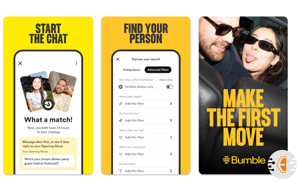 Bumble - برنامج تعارف مجاني يتميز بالديناميكية