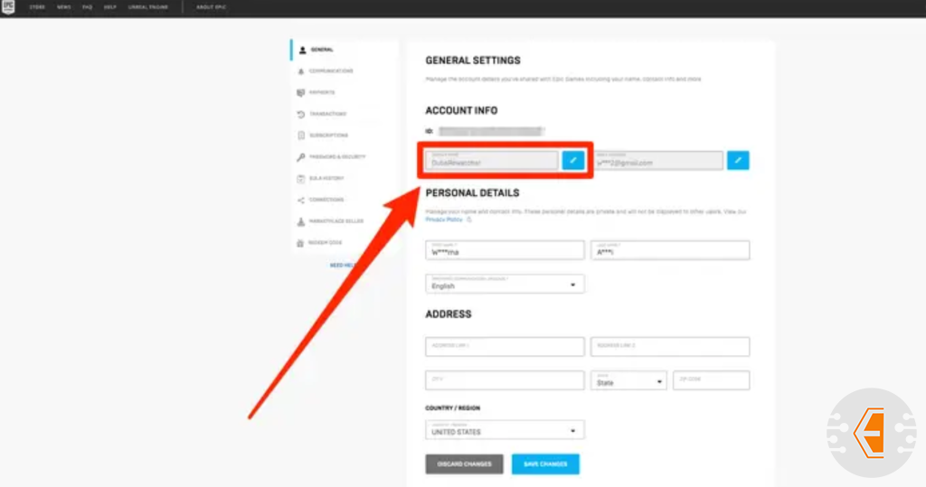 طريقة تغيير اسمك في فورت نايت على EPIC